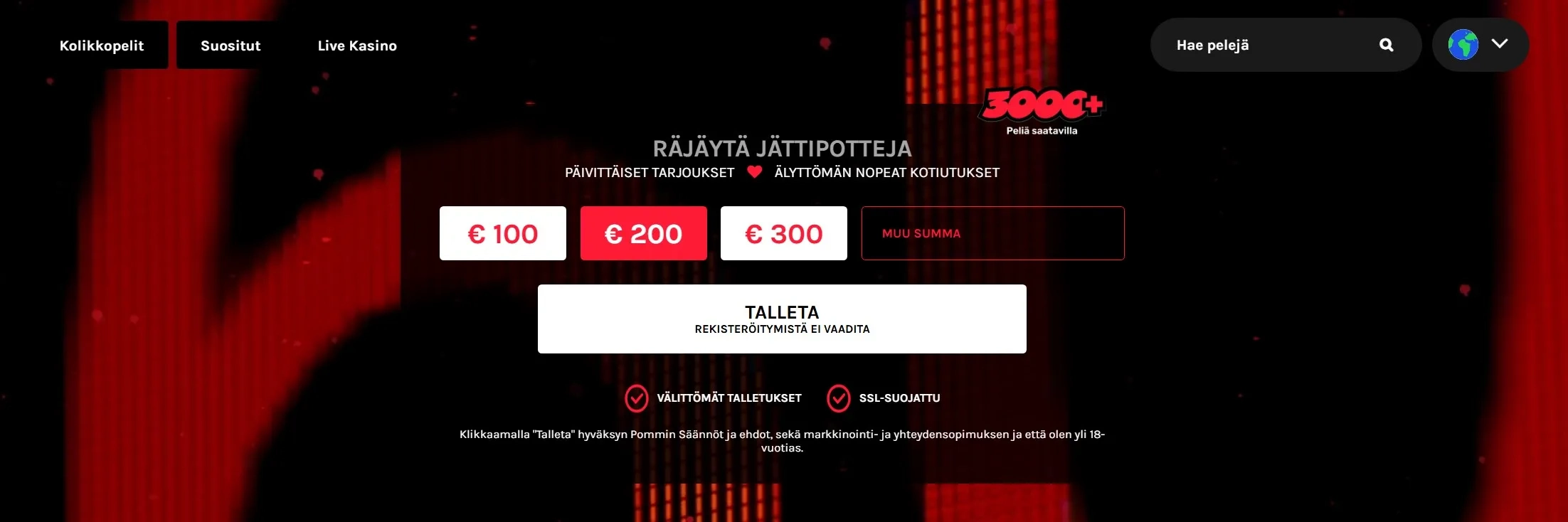 Pommi Casinon banneritietokone